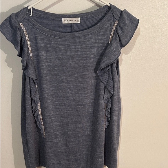 Slate Ruffle Sleeve Blouse by A New Day - Picture 1 of 4